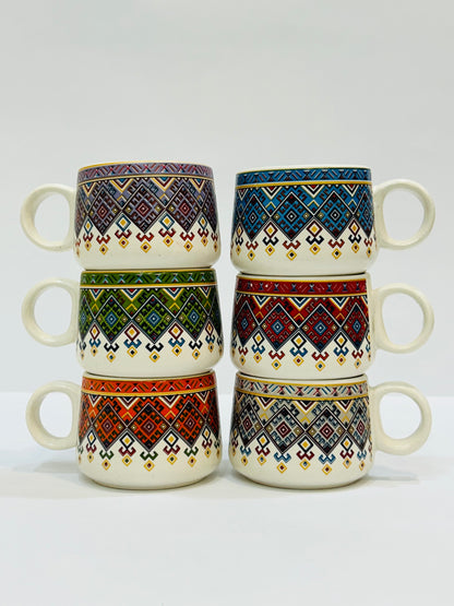 Multicolour Cup Set of 6